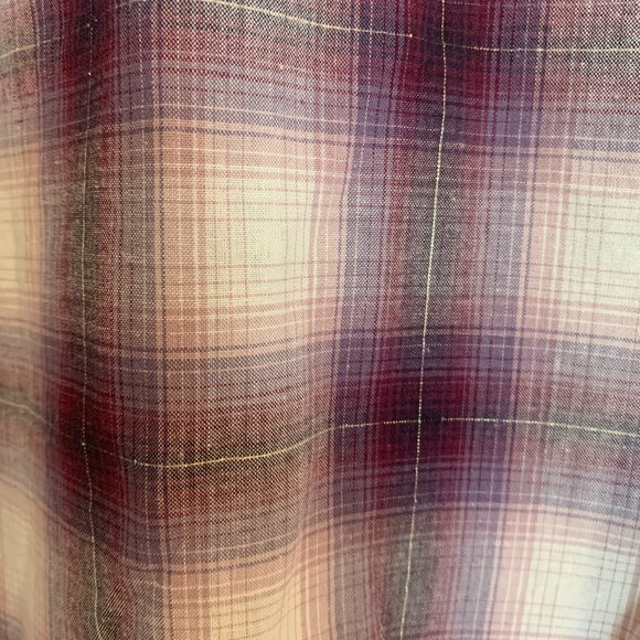 🌸2/$32🌸 Jacob Purple Plaid Button Down Shirt,S - Picture 4 of 6